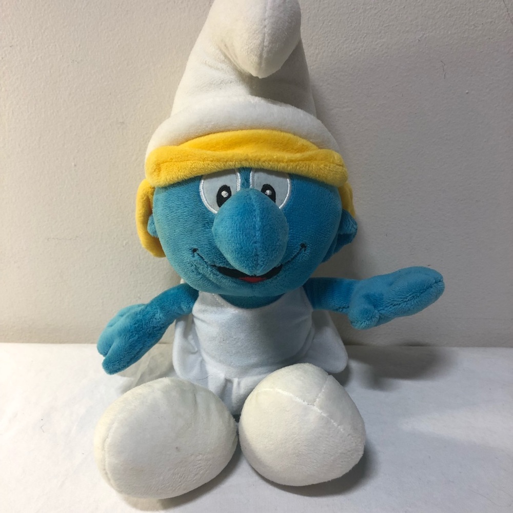 Rare 2008 Smurf Smurfette 12” Plush Retro Cartoon Character Schtroumpf